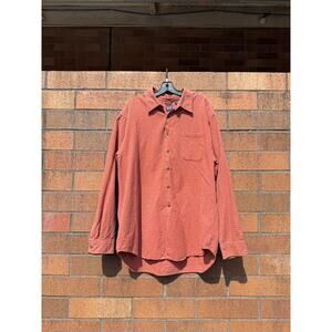 Y2K Gap Vintage Red Black Micro Plaid Oversized Button Up Flannel Shirt Old Navy